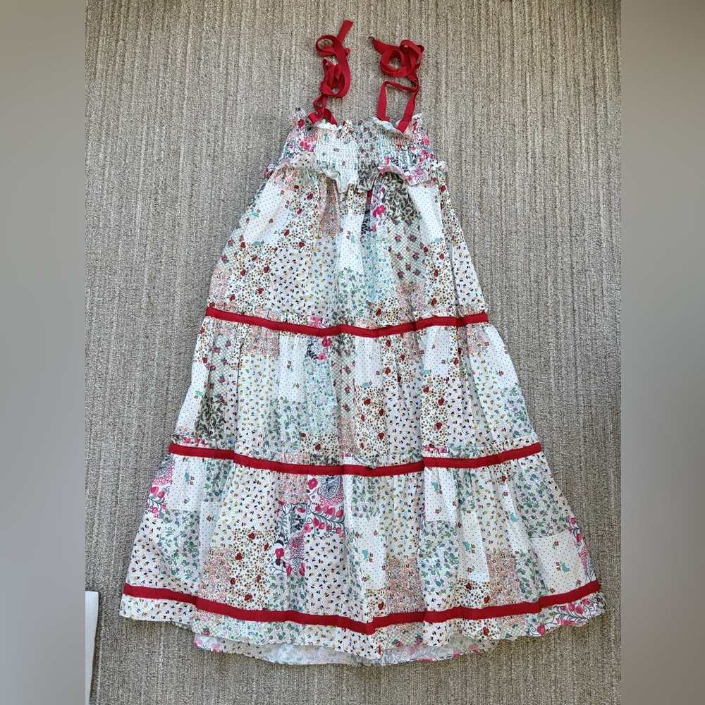 Hunter Bell size M Medium Reese Dress patchwork sleeveless ruffled tiered - Picture 2 of 10